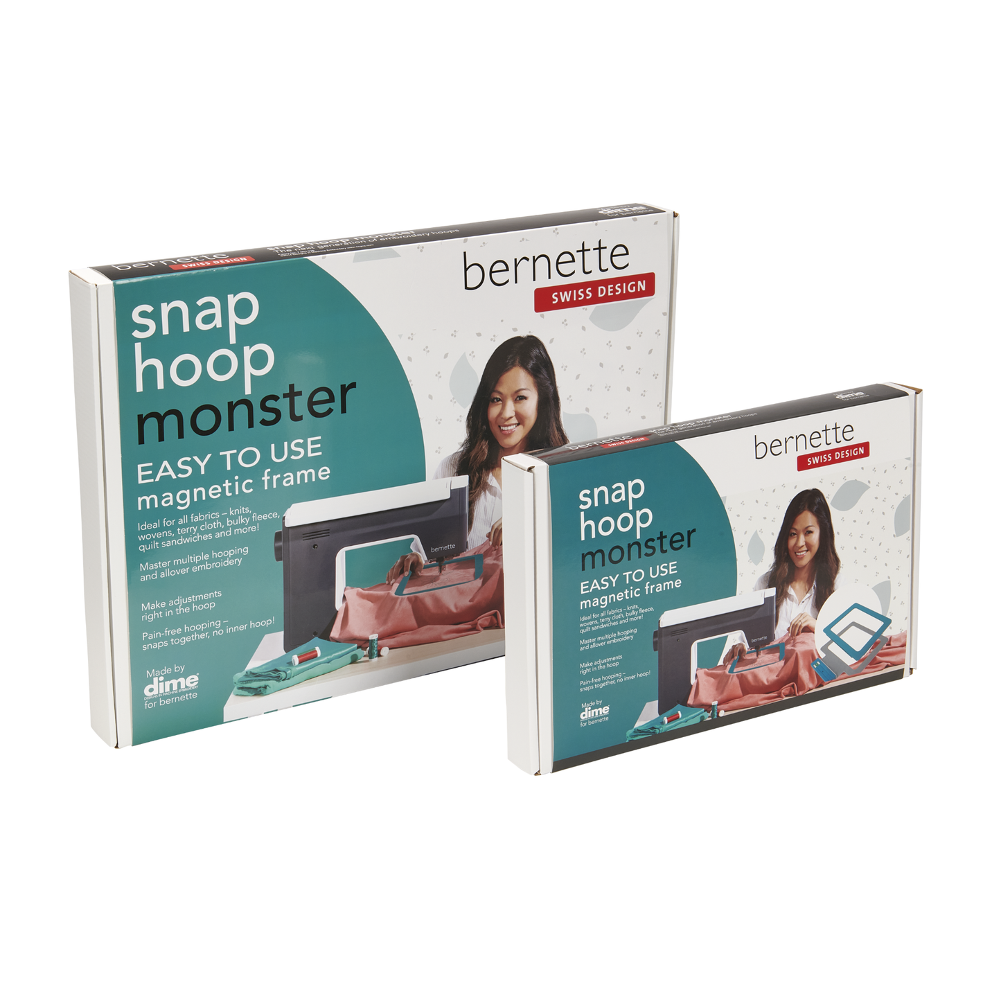 Snapbroderirammen Monster bernette S - 100x100mm