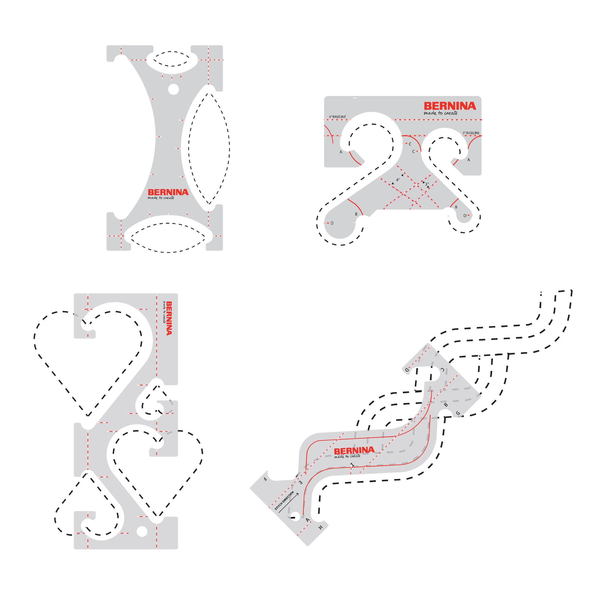 Border Rulers Kit - Lineal – shop.bernina.dk